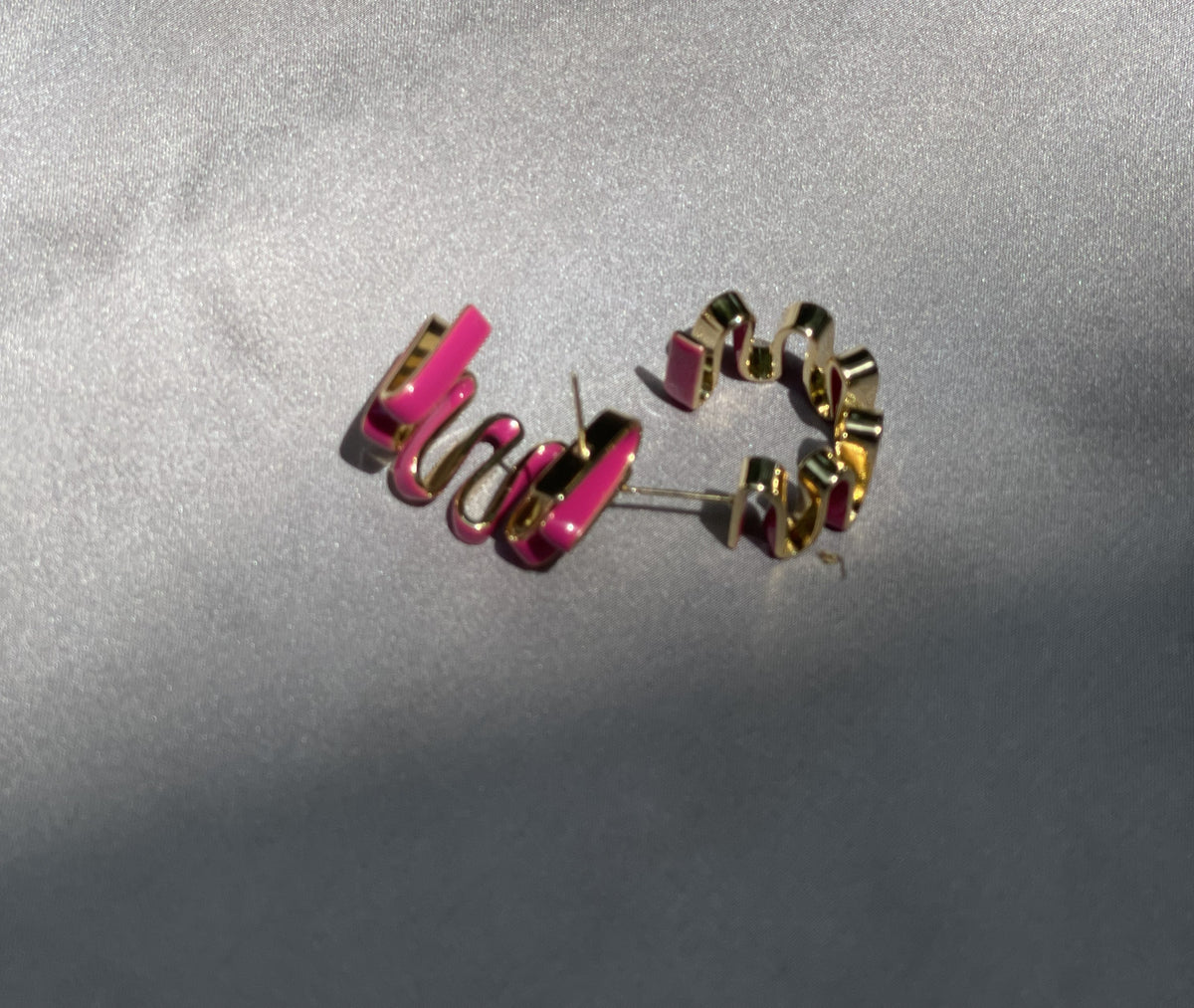 The Verona Spiral Enamel Hoops