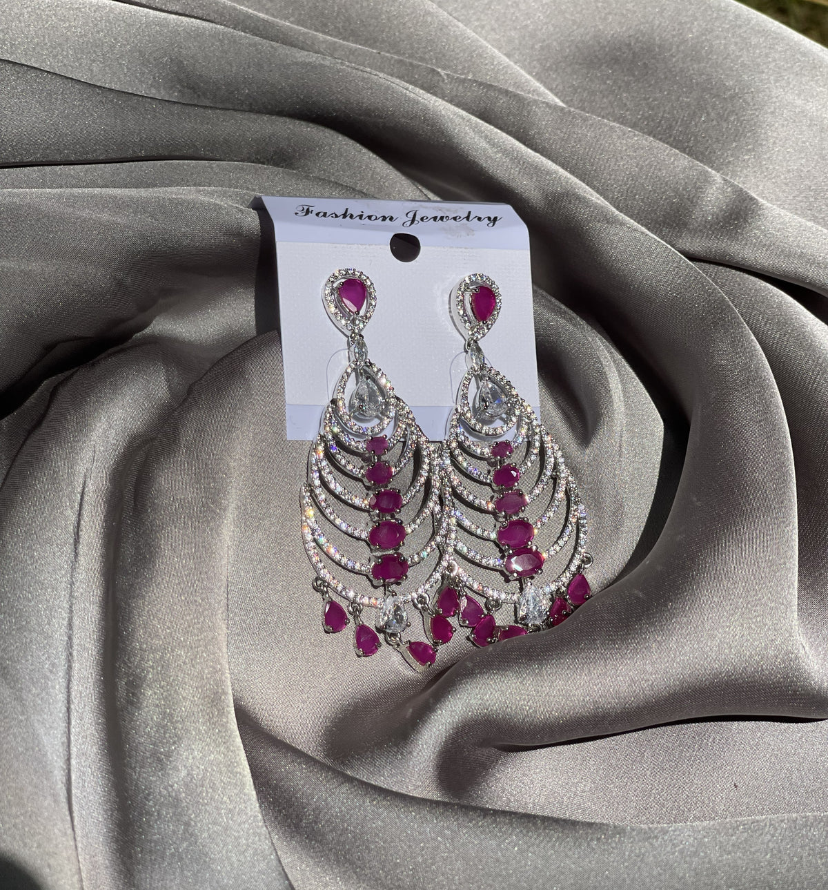 The Royal Crimson Chandelier Drops